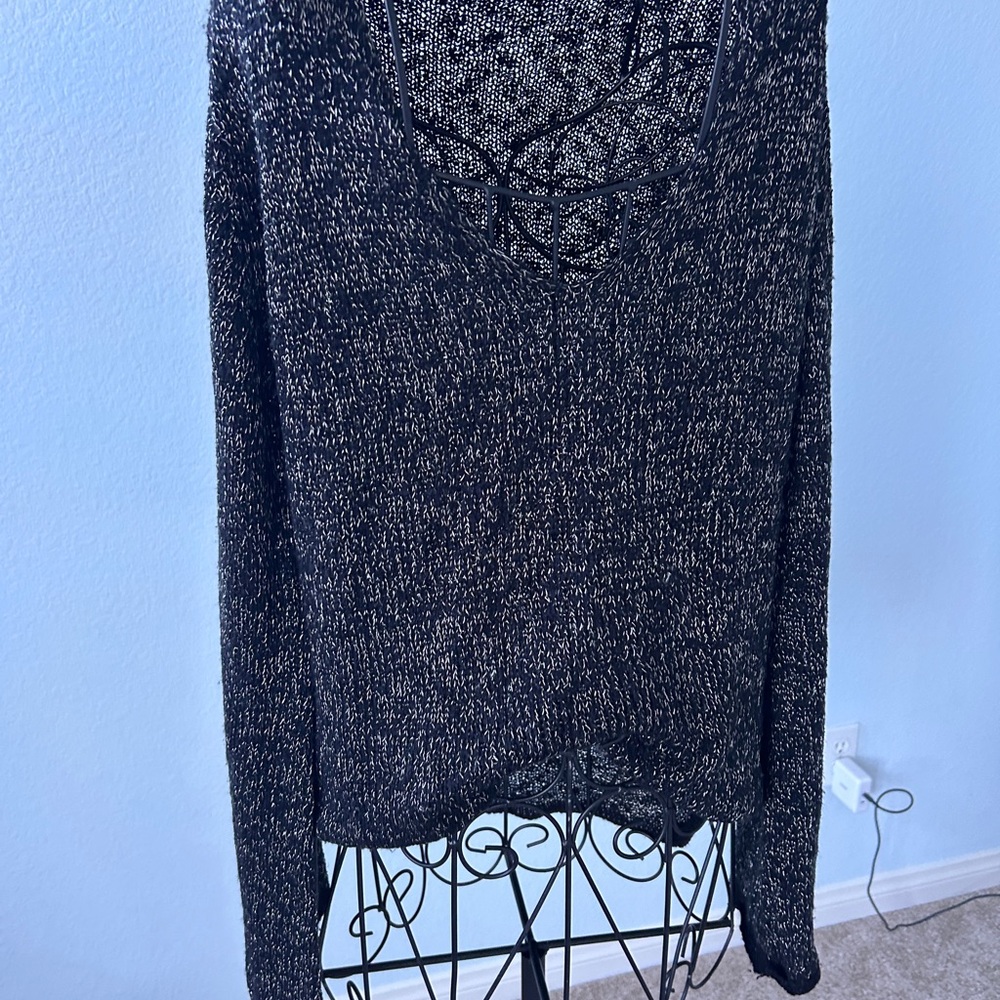 Black and White Knit Sweater